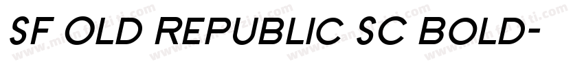 SF Old Republic SC Bold字体转换